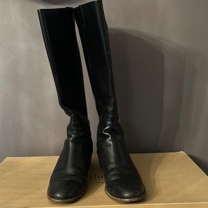Cole Haan black leather riding boot